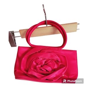 Red Small Purse with a Rose Flower 🌹
